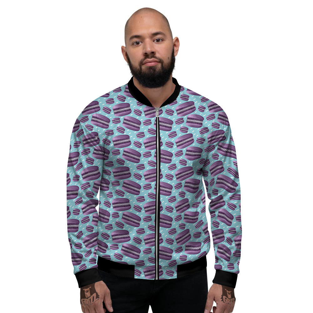 French Macarons Print Pattern Men's Bomber Jacket-grizzshop