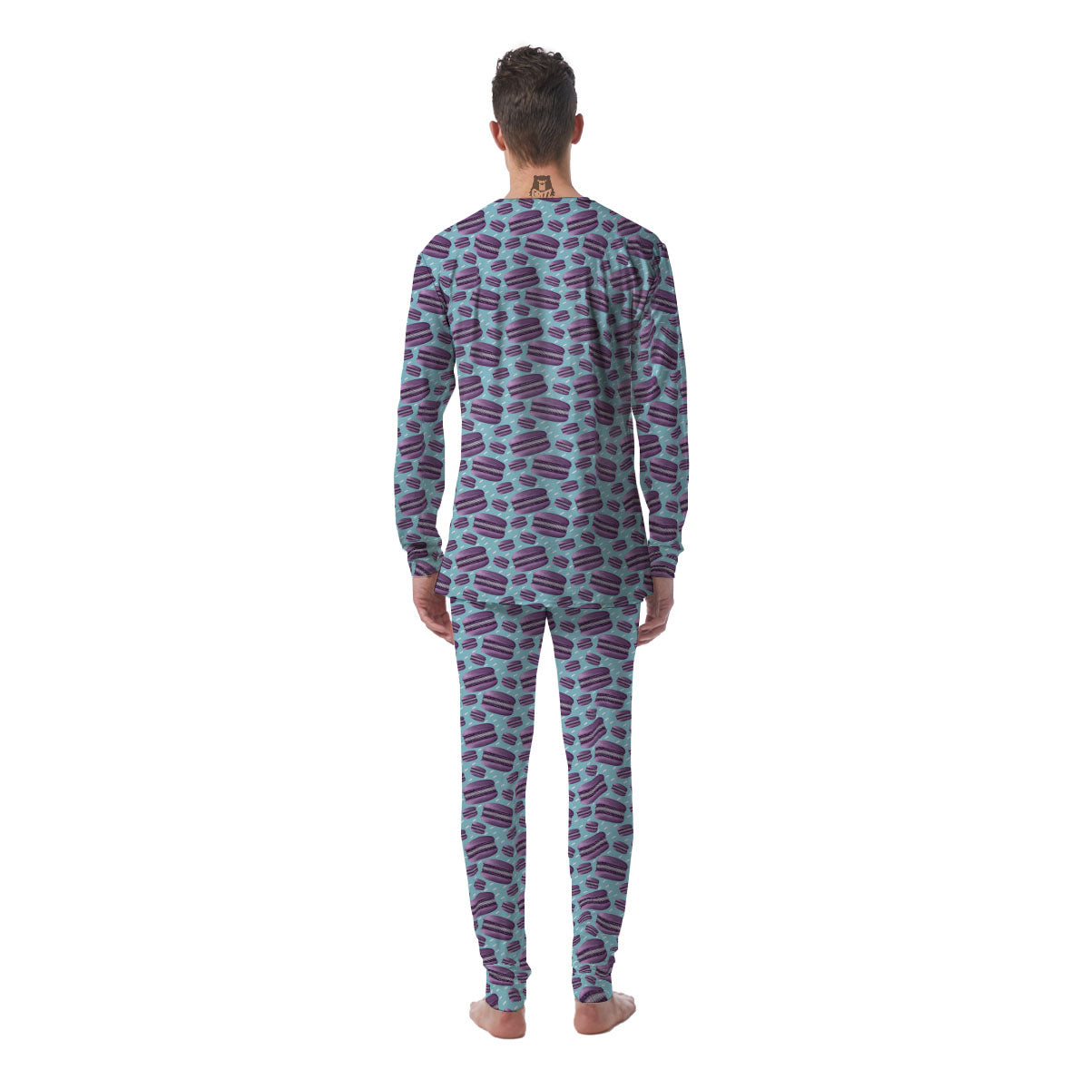 French Macarons Print Pattern Men's Pajamas-grizzshop
