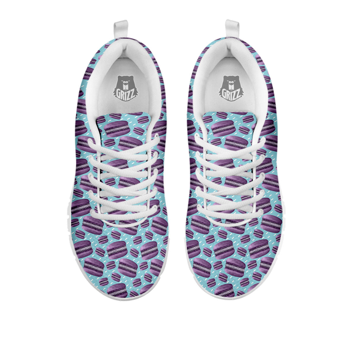 French Macarons Print Pattern White Sneaker-grizzshop