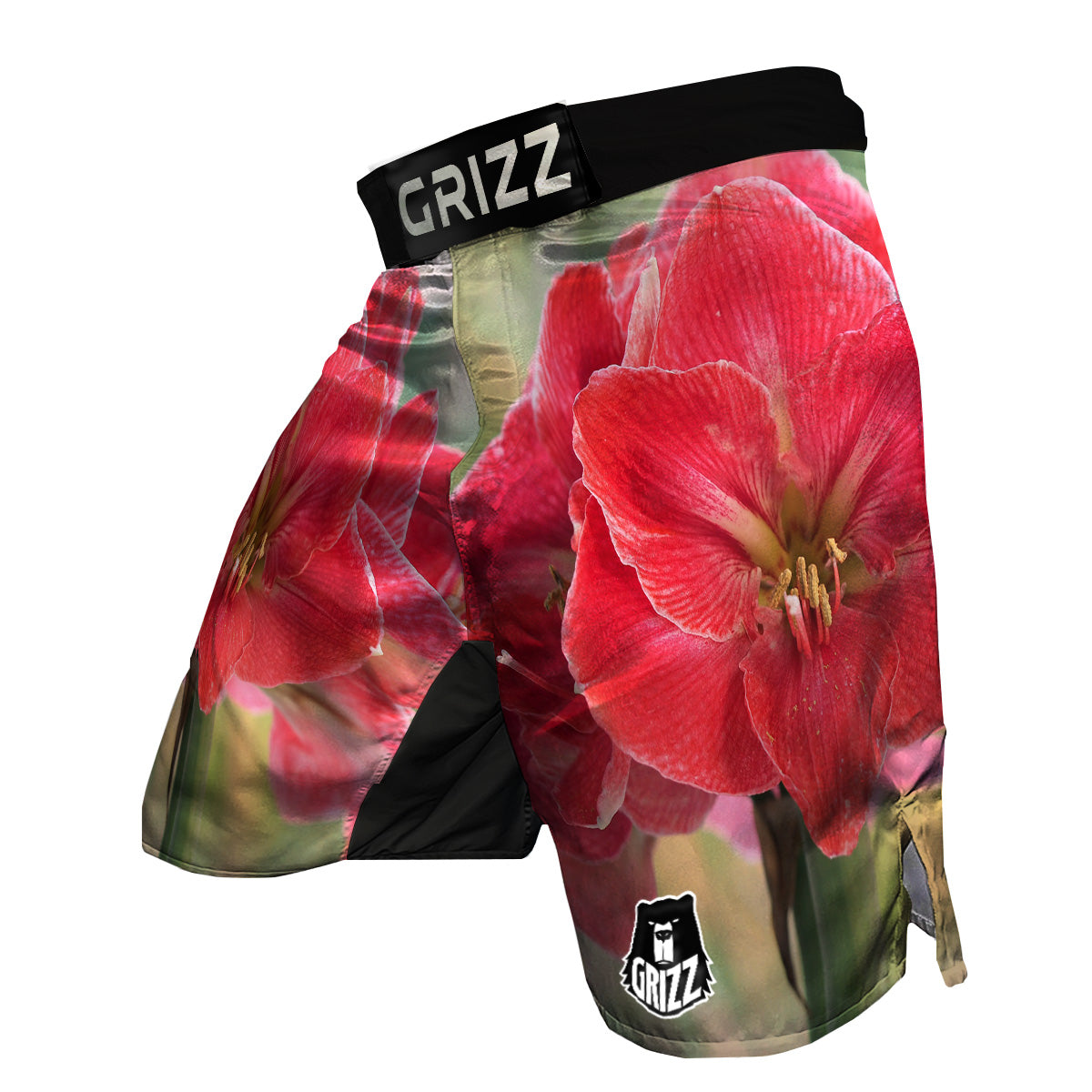Fresh Amaryllis Print MMA Shorts-grizzshop