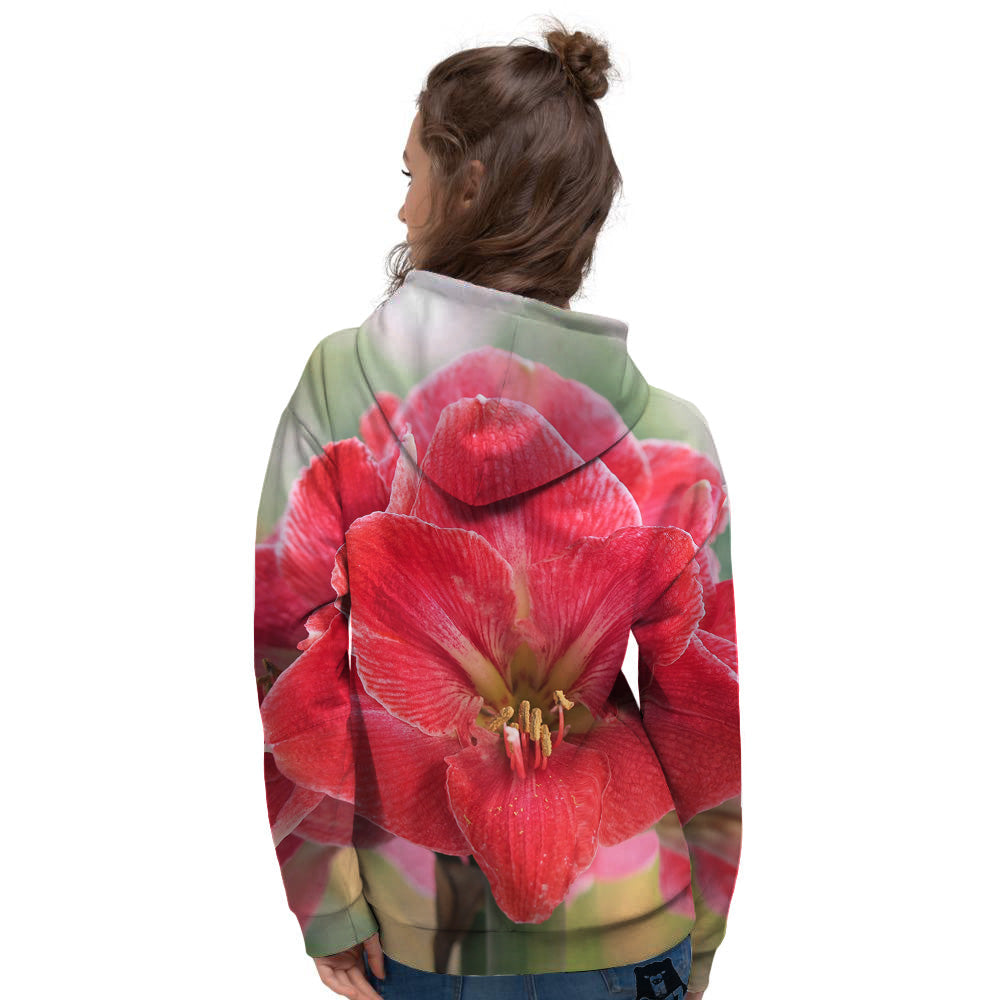 Fresh Amaryllis Print Women's Hoodie-grizzshop