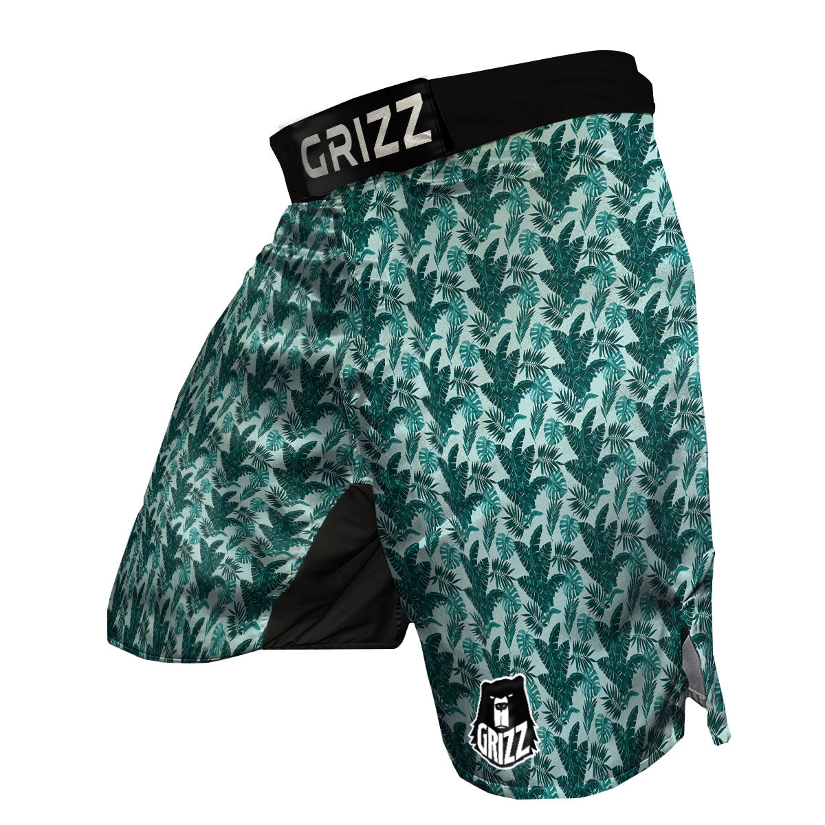 Fresh Leaf Tropical Print MMA Shorts-grizzshop