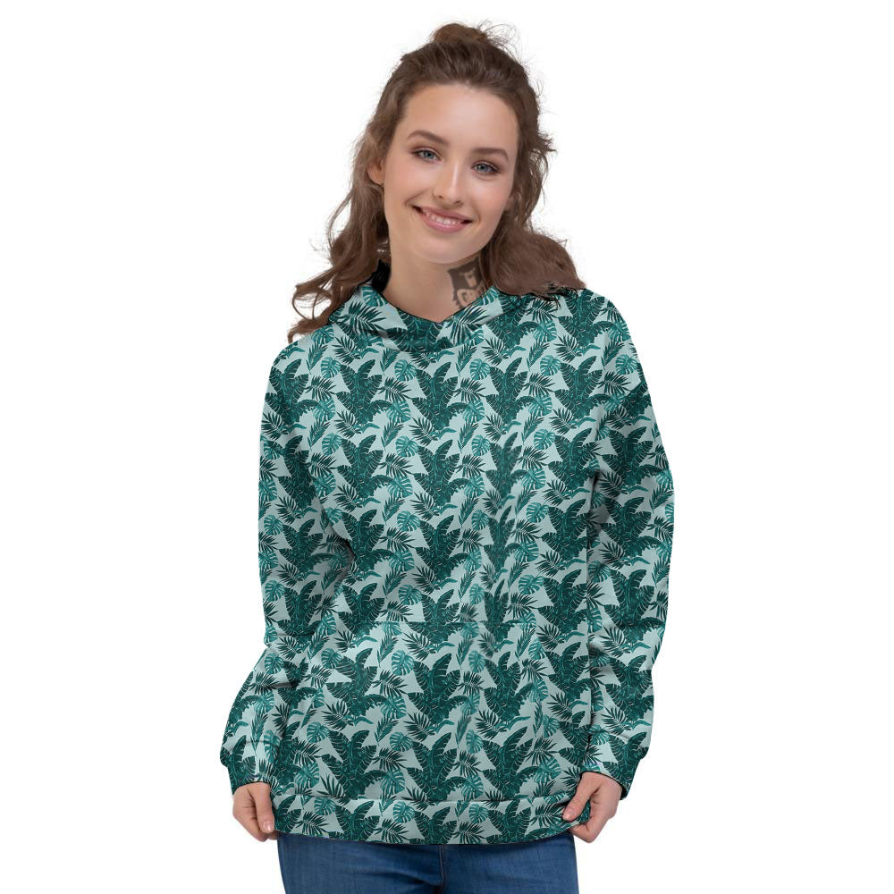 Fresh Leaf Tropical Print Women's Hoodie-grizzshop