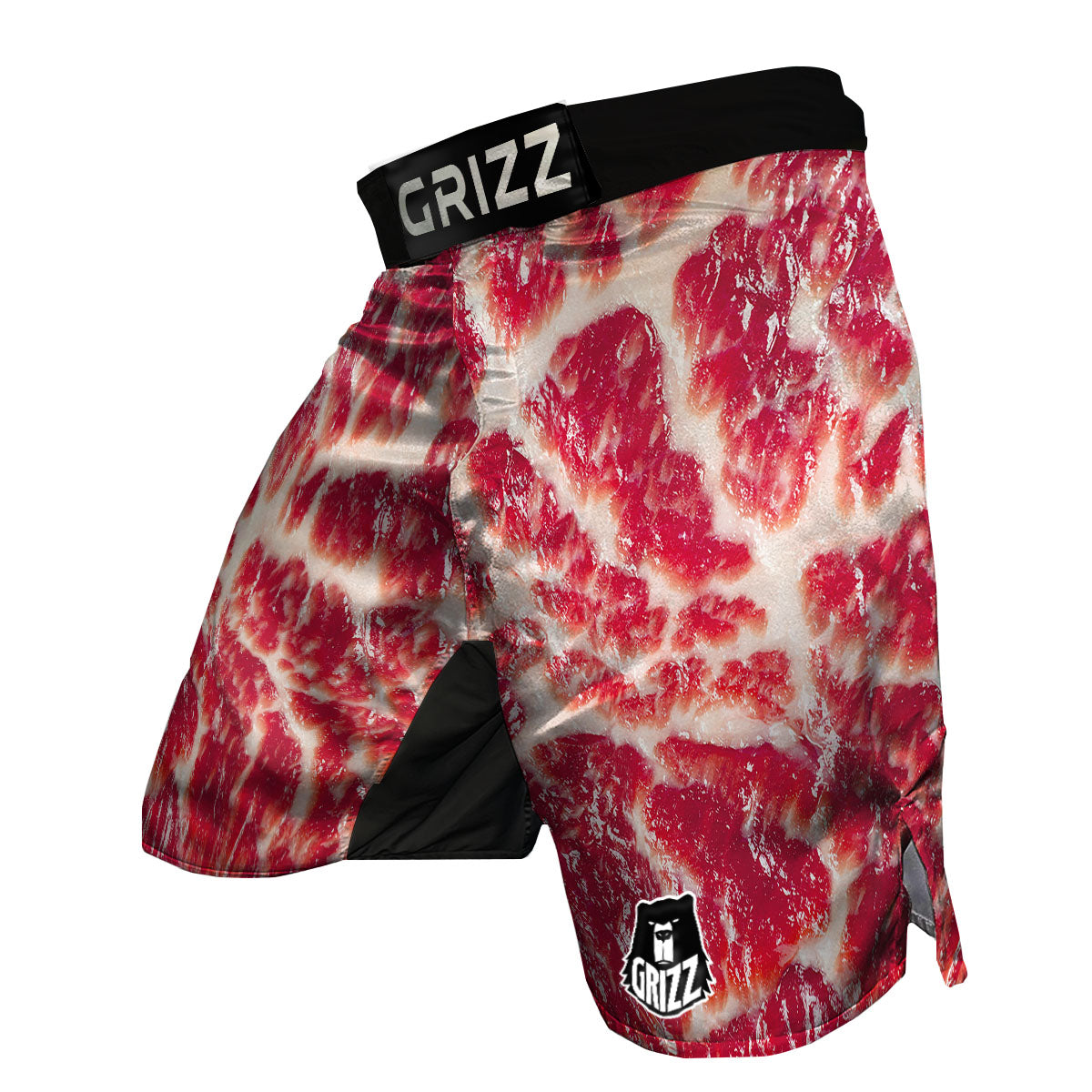 Fresh Meat Print MMA Shorts-grizzshop