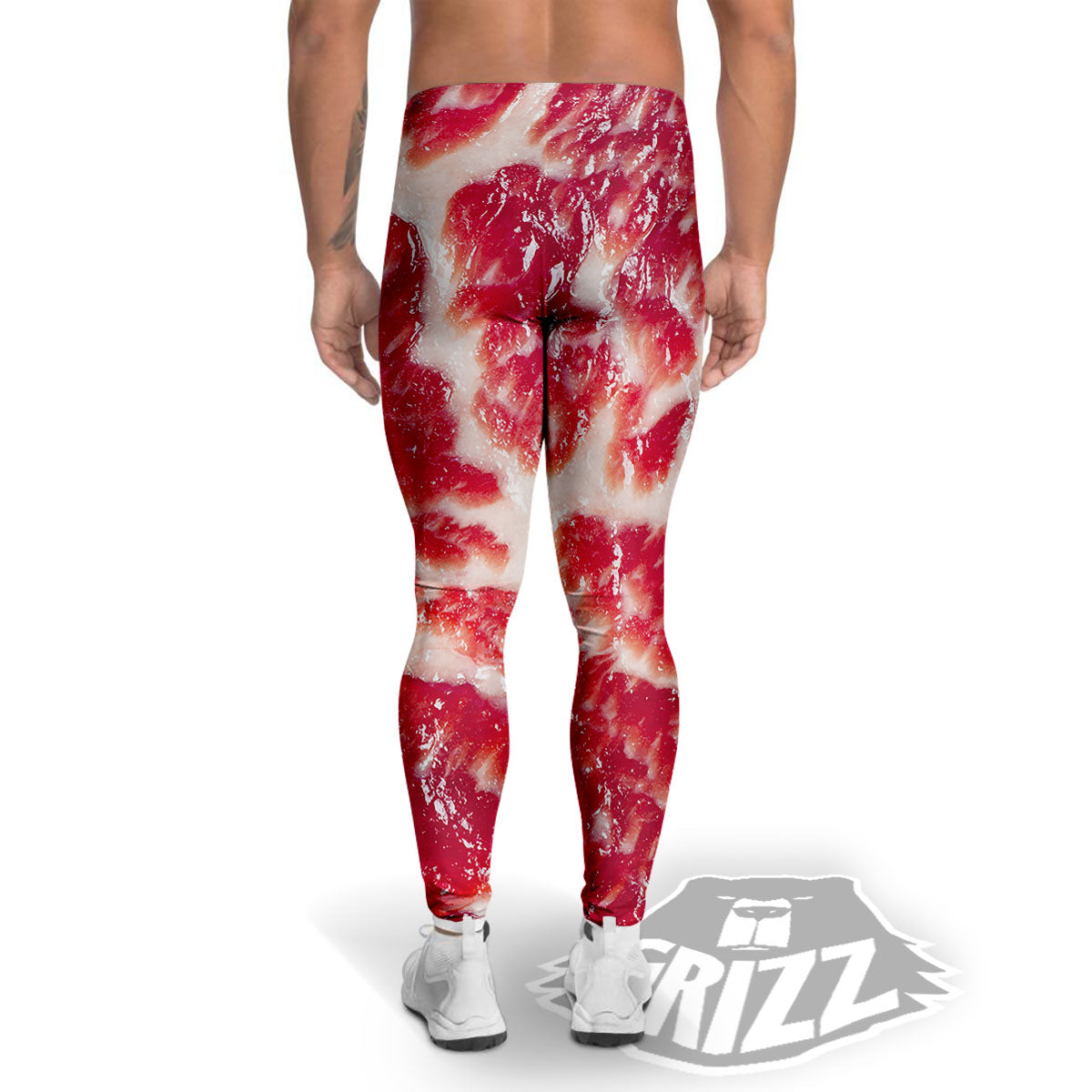 Fresh Meat Print Men's Leggings-grizzshop