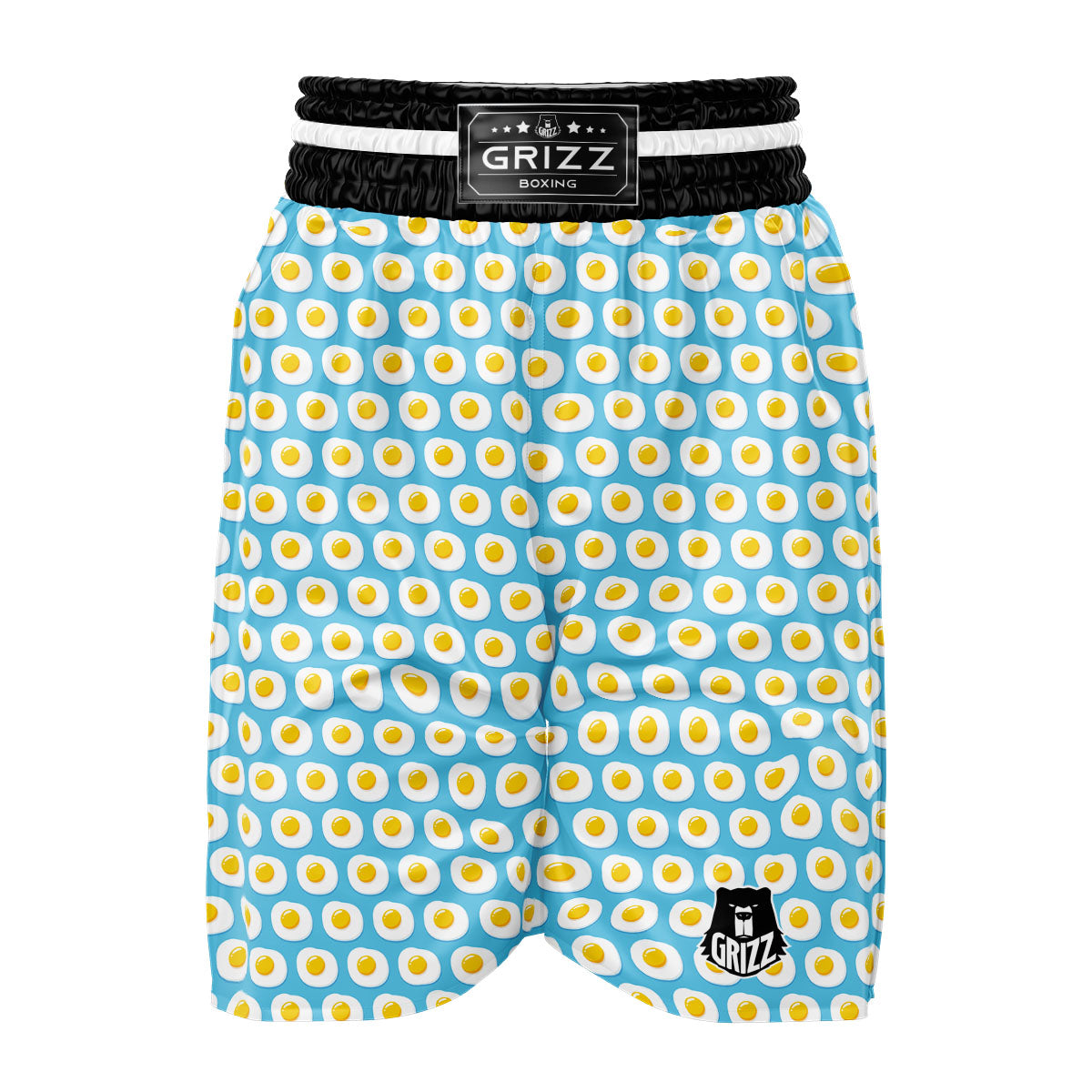 Fried Eggs Blue Print Pattern Boxing Shorts-grizzshop