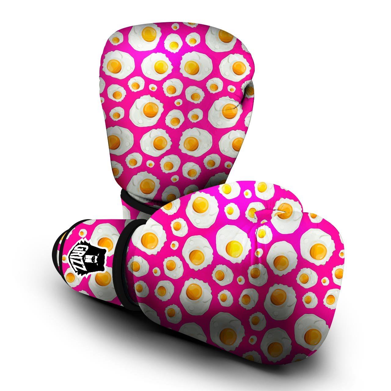 Fried Eggs Pink Print Pattern Boxing Gloves-grizzshop