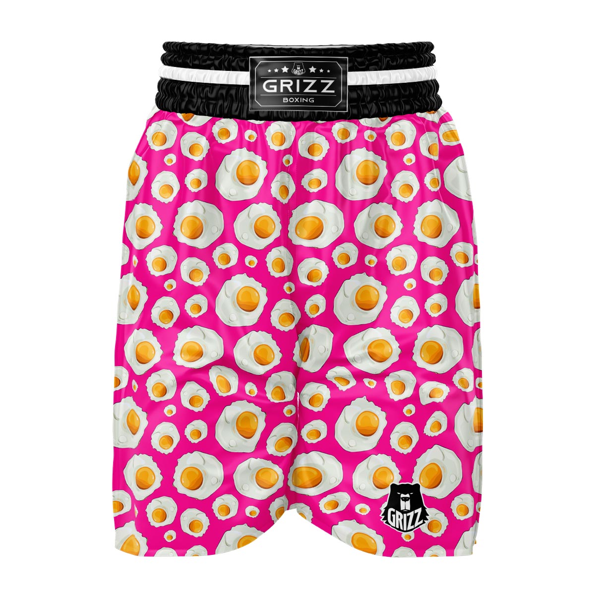 Fried Eggs Pink Print Pattern Boxing Shorts-grizzshop