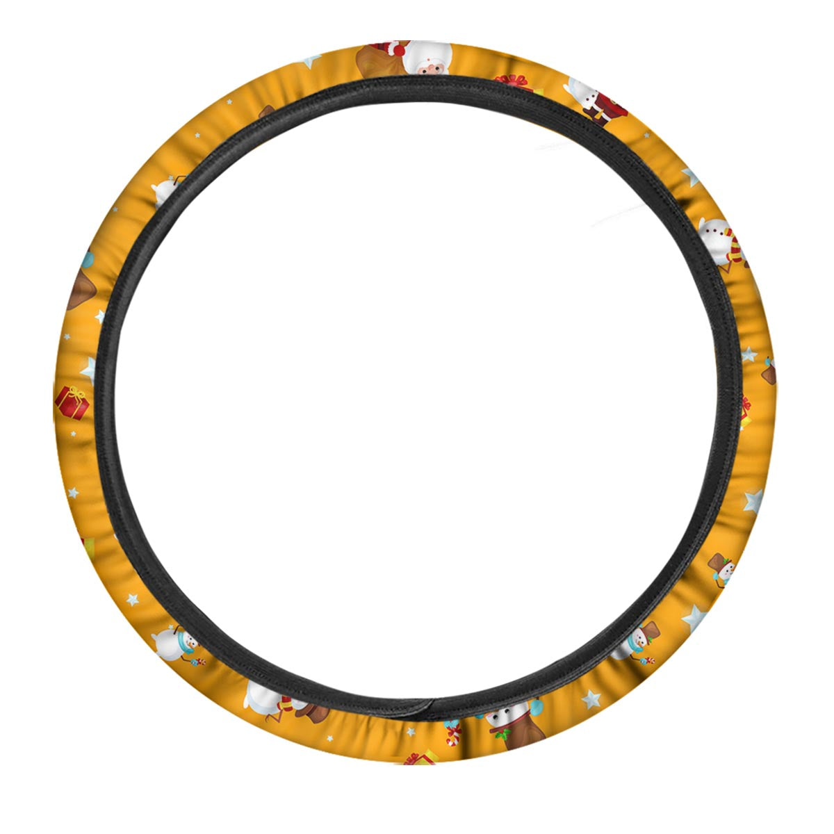 Friends And Santa Claus Print Pattern Car Steering Wheel Cover-grizzshop