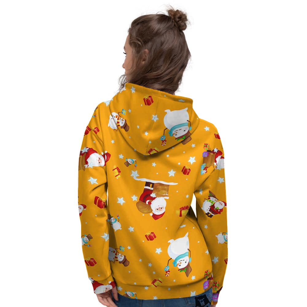 Friends And Santa Claus Print Pattern Women's Hoodie-grizzshop
