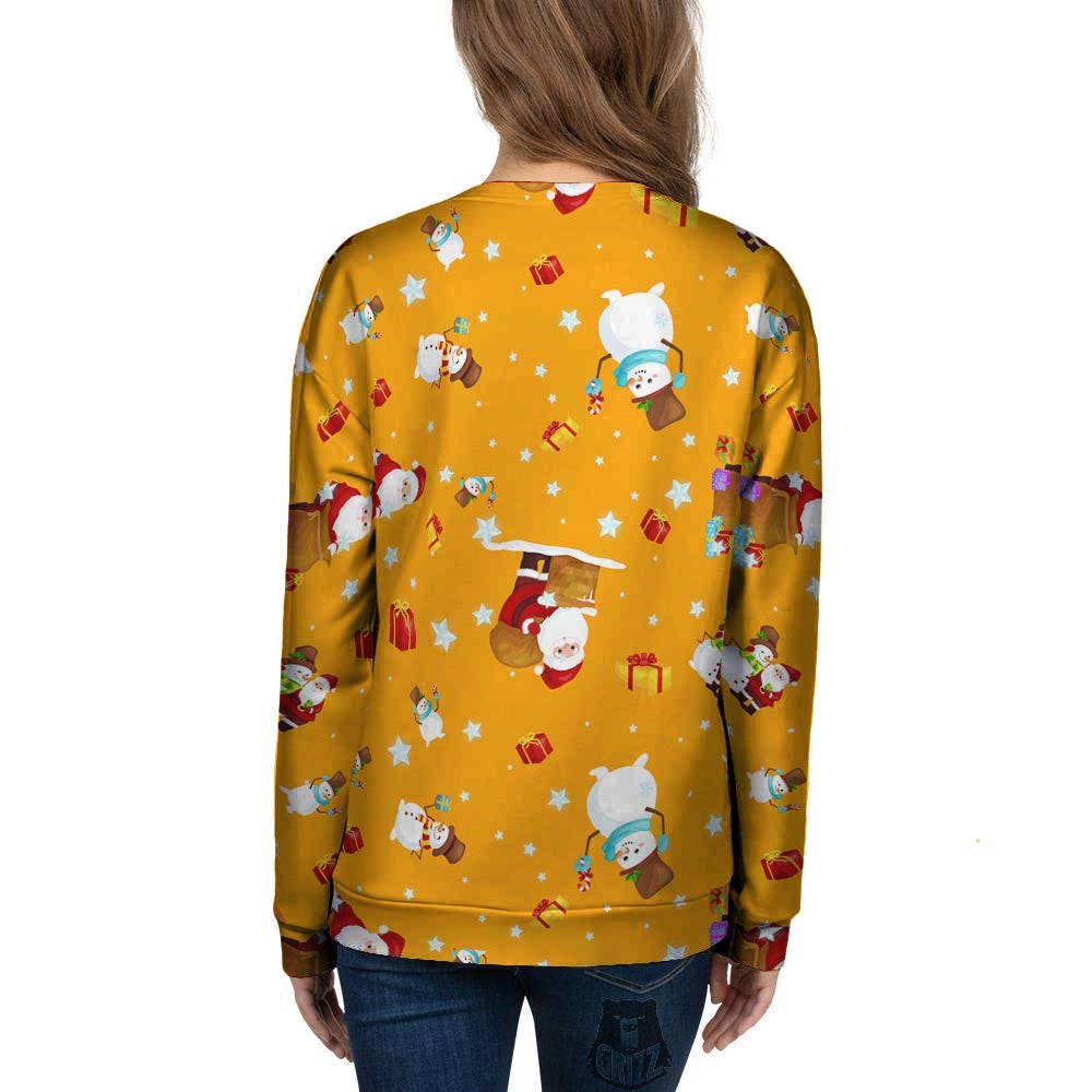 Friends And Santa Claus Print Pattern Women's Sweatshirt-grizzshop