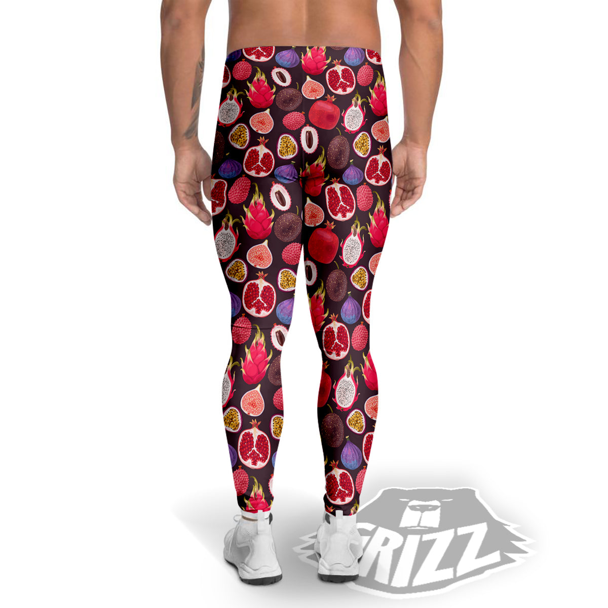 Friut Exotic Print Pattern Men's Leggings-grizzshop