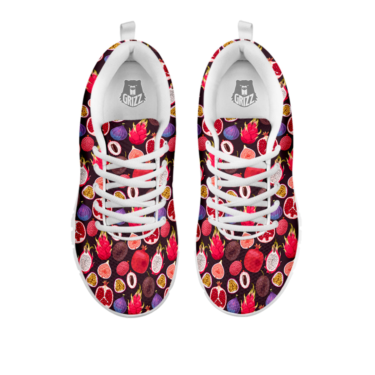 Friut Exotic Print Pattern White Sneaker-grizzshop