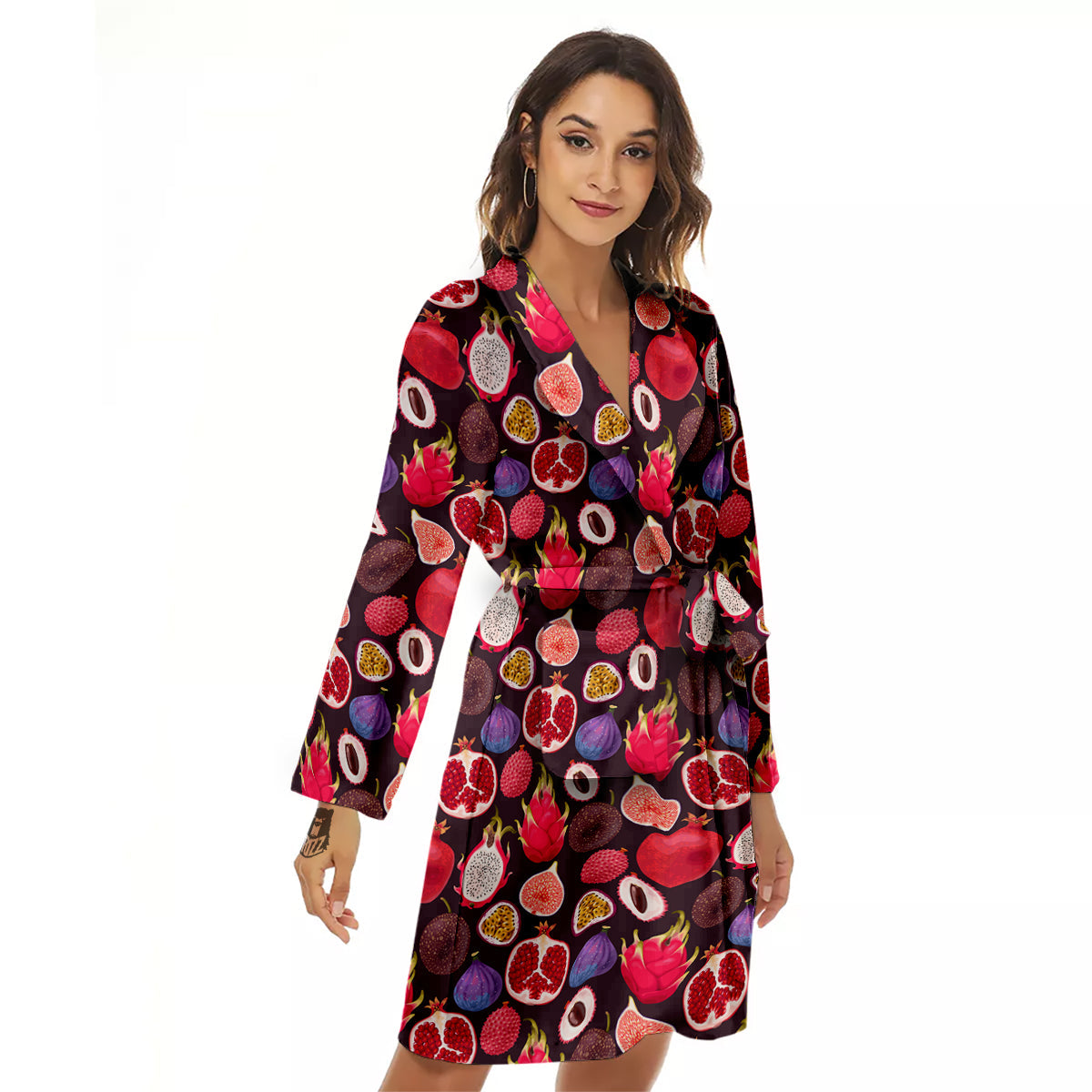 Friut Exotic Print Pattern Women's Robe-grizzshop