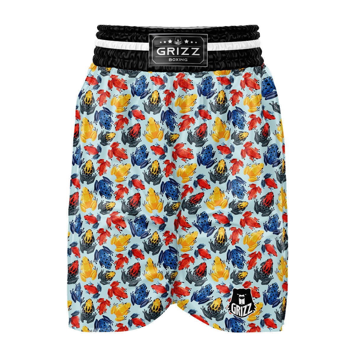 Frog Colorful Print Pattern Boxing Shorts-grizzshop