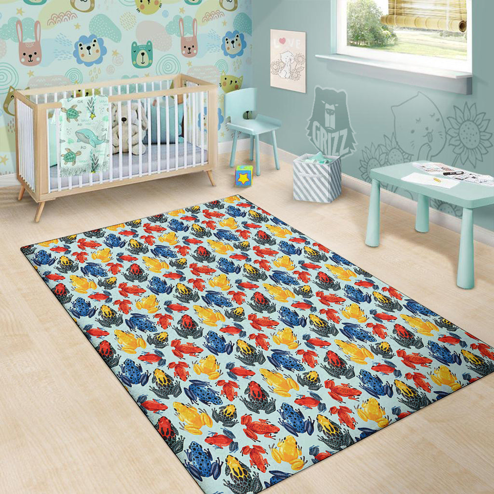 Frog Colorful Print Pattern Floor Mat-grizzshop