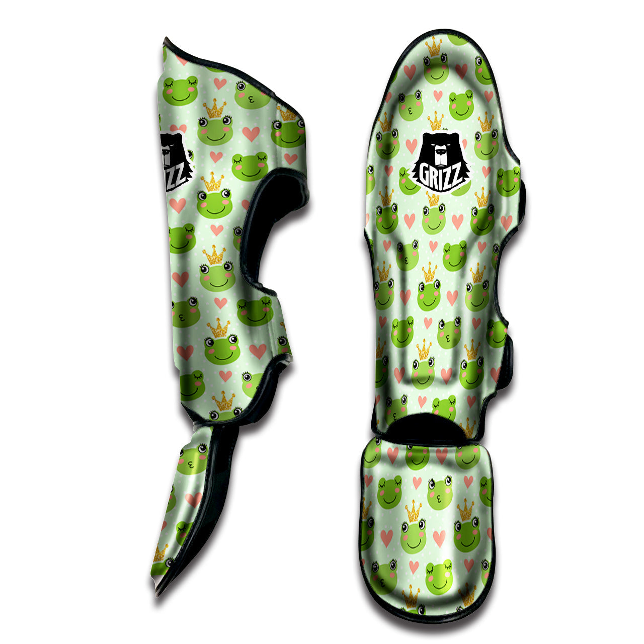 Frog Cute Print Pattern Muay Thai Shin Guards-grizzshop