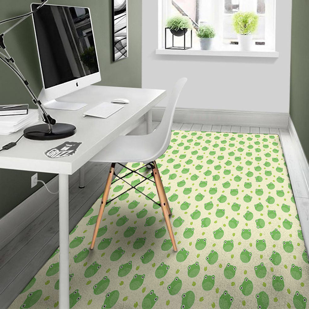Frog Faces Print Pattern Floor Mat-grizzshop