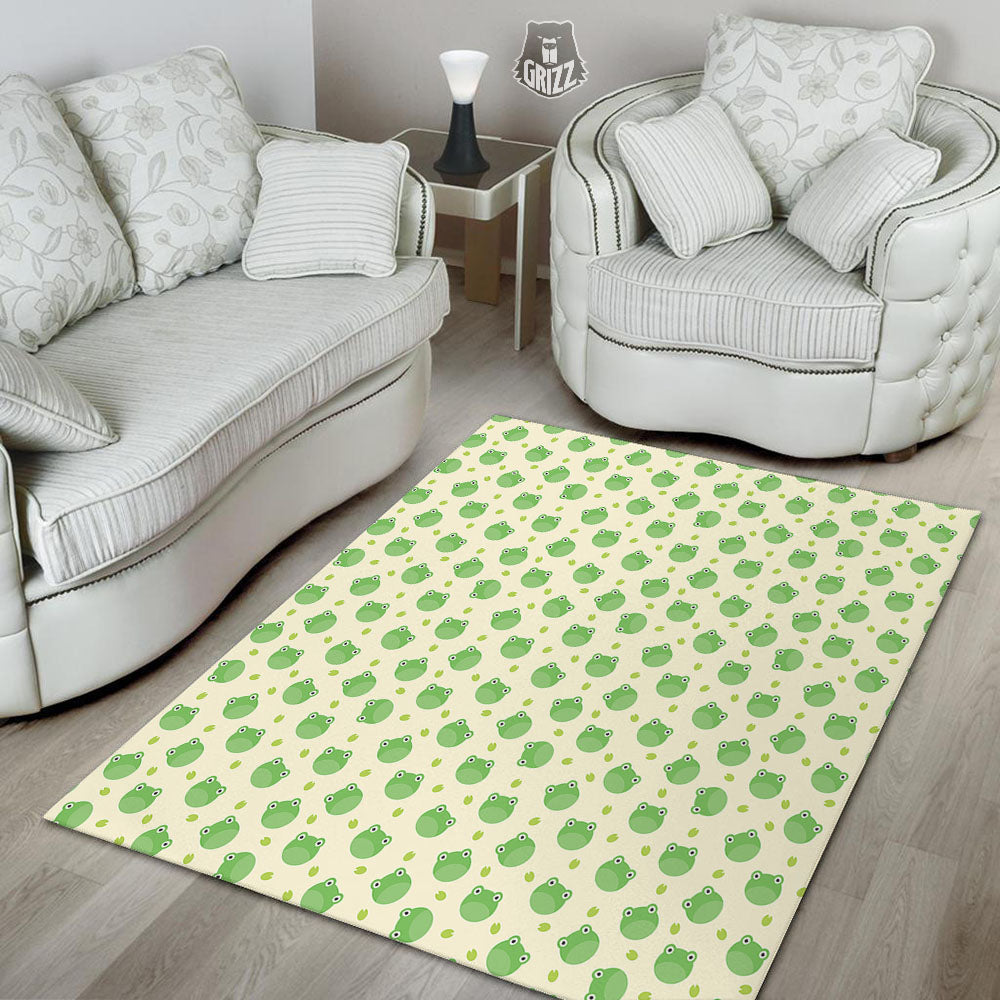 Frog Faces Print Pattern Floor Mat-grizzshop