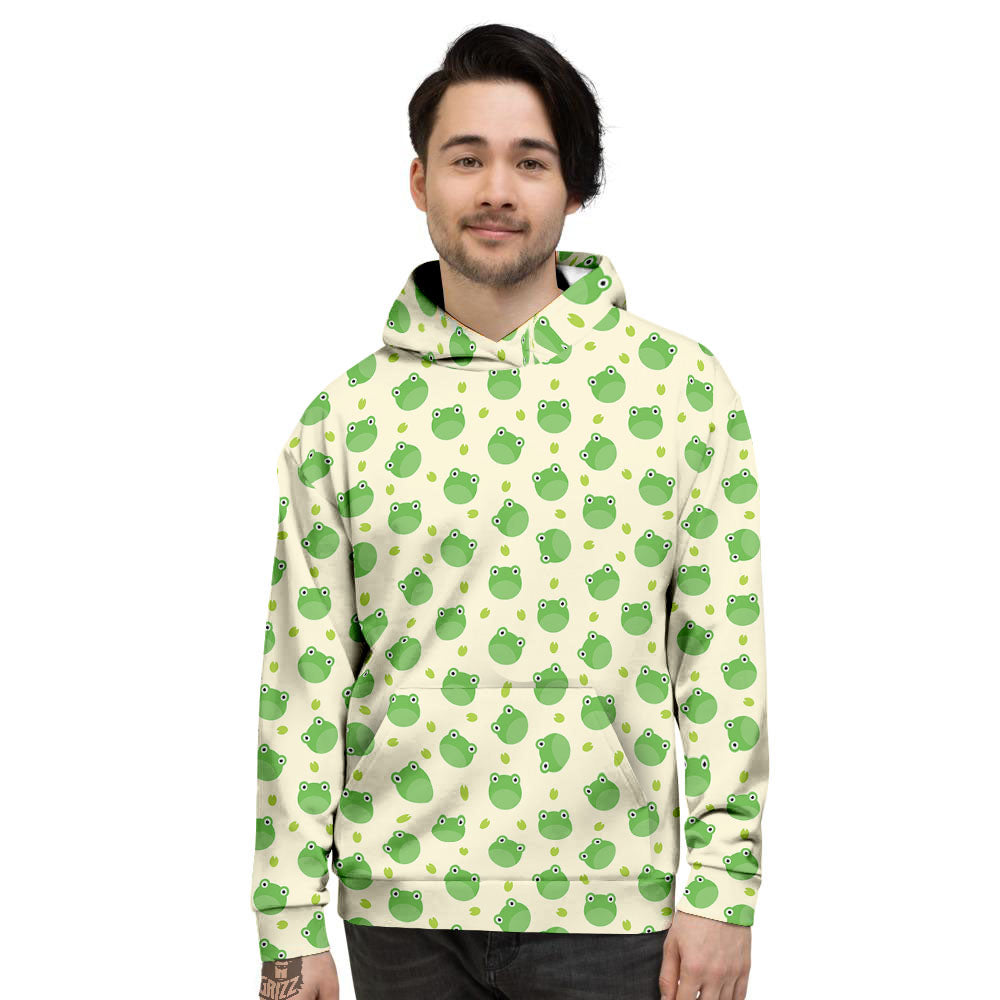 Frog Faces Print Pattern Men's Hoodie-grizzshop