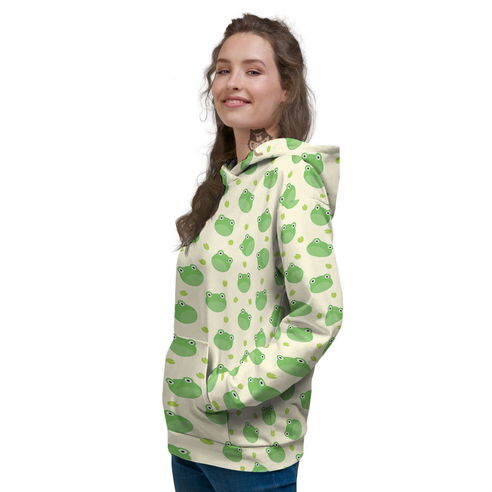 Frog Faces Print Pattern Women's Hoodie-grizzshop