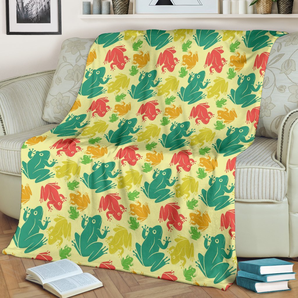 Frog Print Pattern Blanket-grizzshop