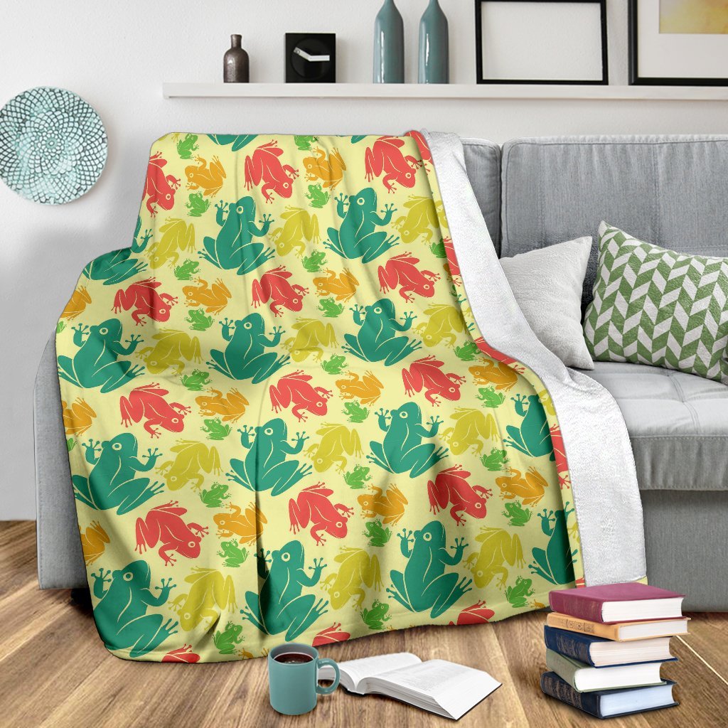 Frog Print Pattern Blanket-grizzshop