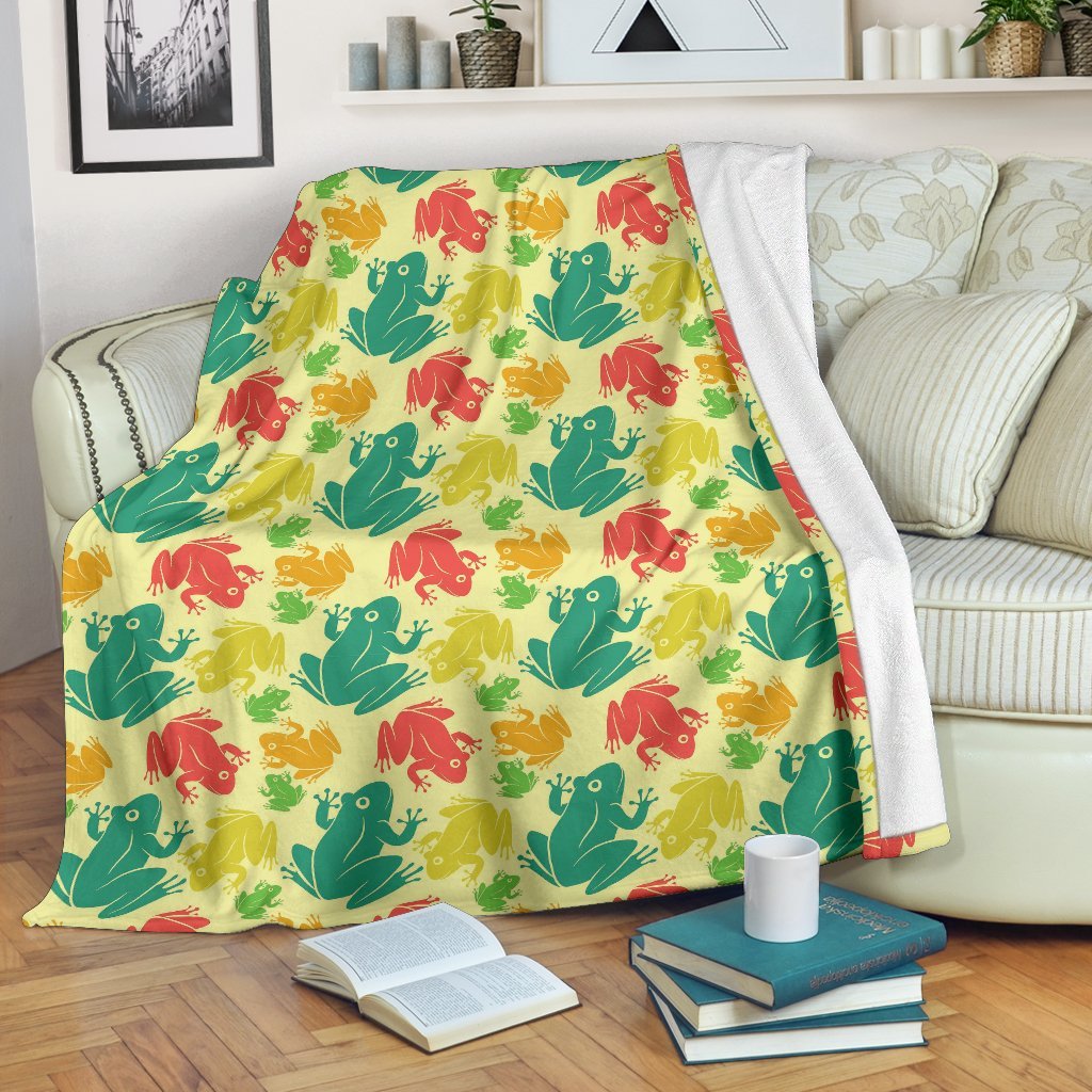 Frog Print Pattern Blanket-grizzshop
