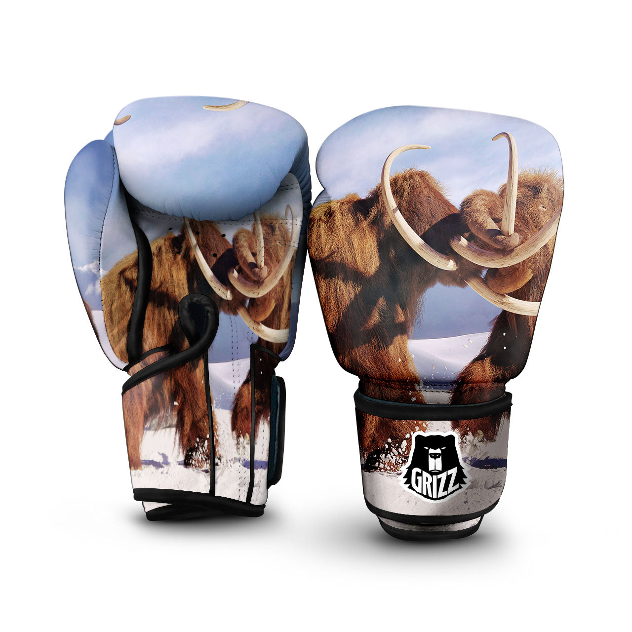 Frozen Mammoth Print Boxing Gloves-grizzshop