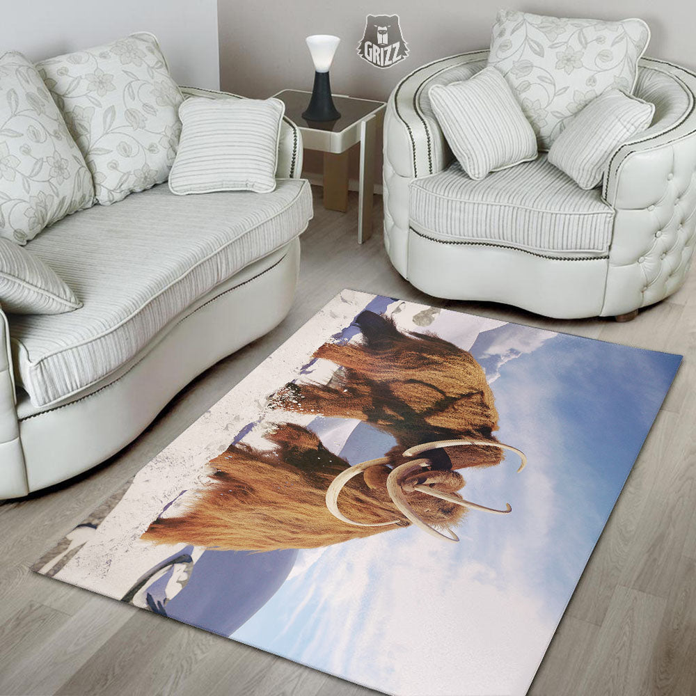 Frozen Mammoth Print Floor Mat-grizzshop
