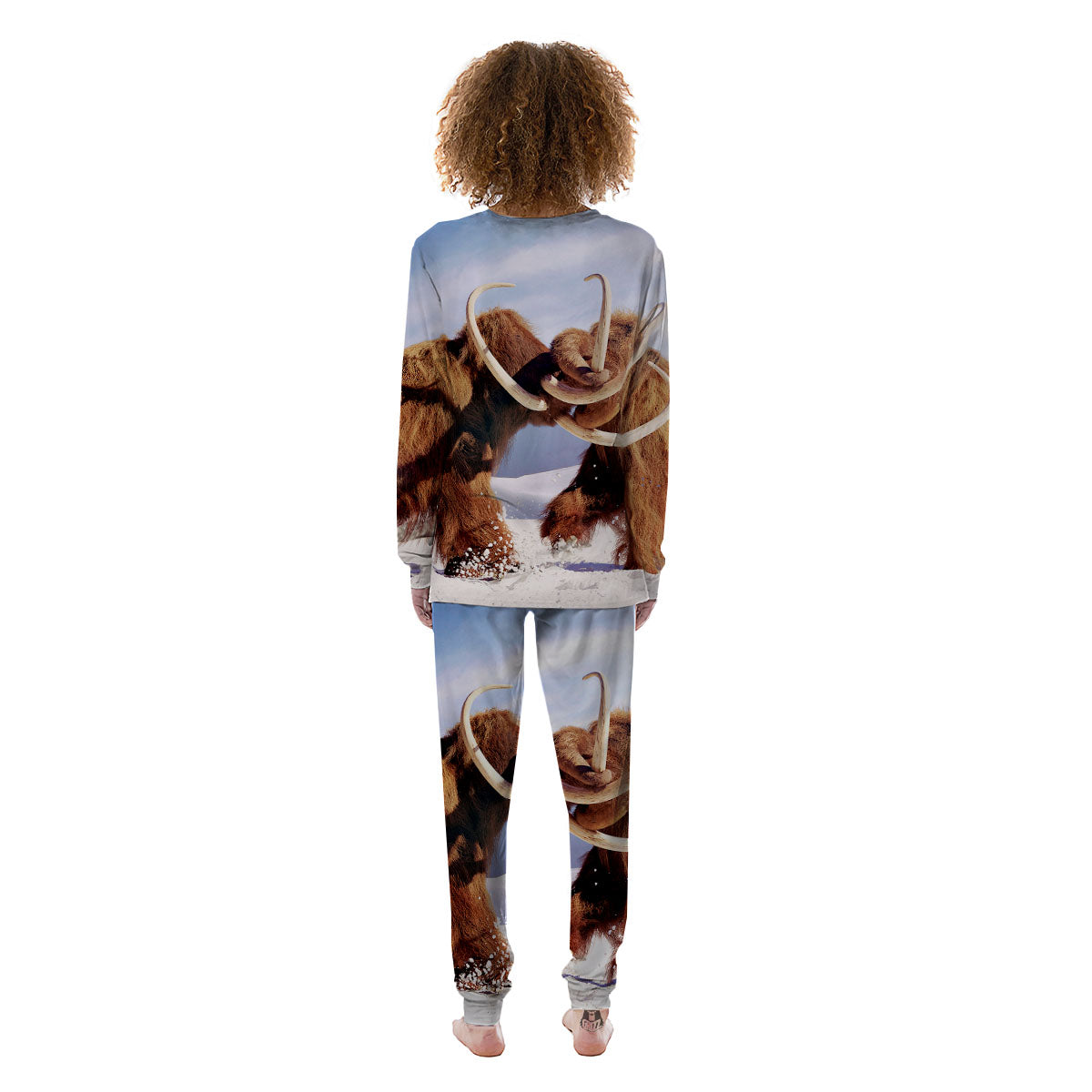 Frozen Mammoth Print Women's Pajamas-grizzshop