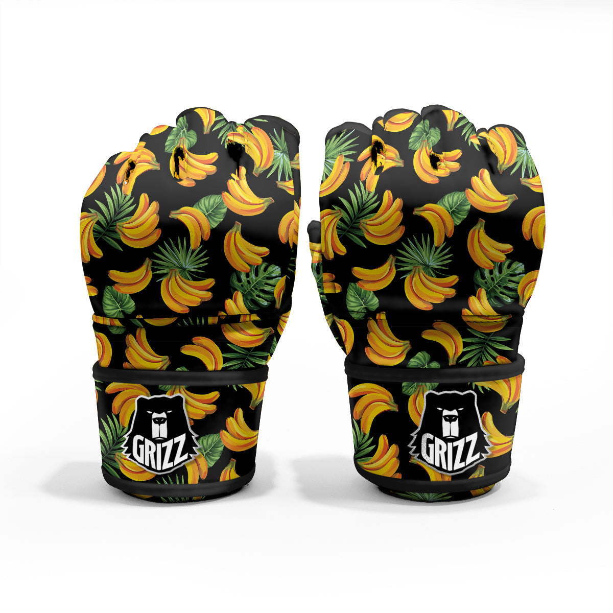 Fruit Banana Print Pattern MMA Gloves-grizzshop