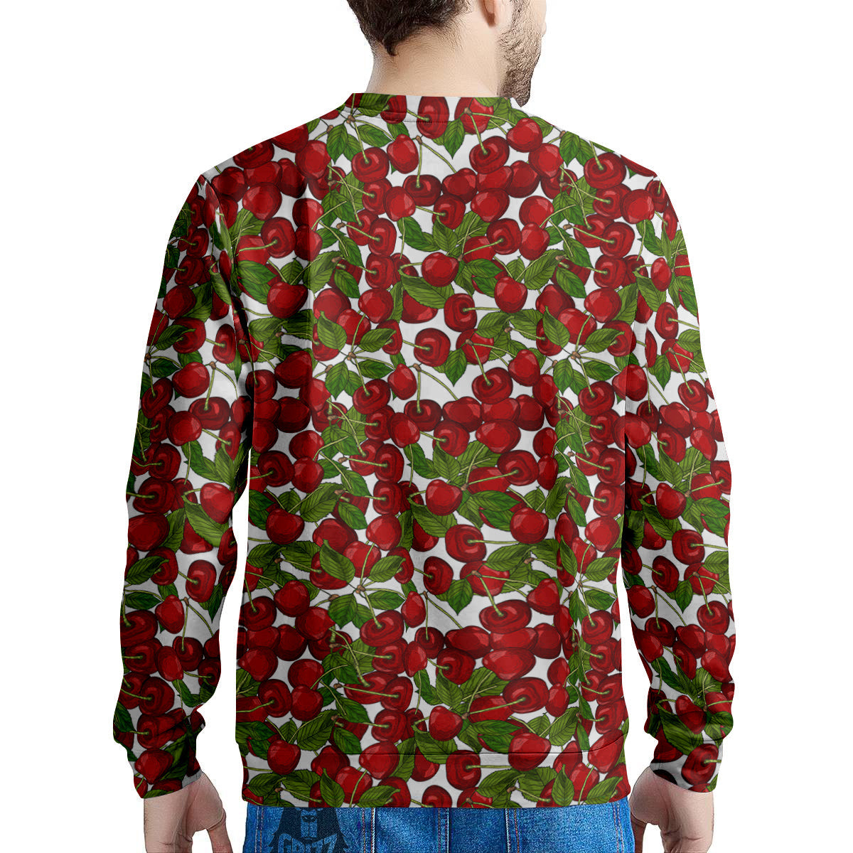 Fruit Cherry Print Pattern Men's Sweatshirt-grizzshop