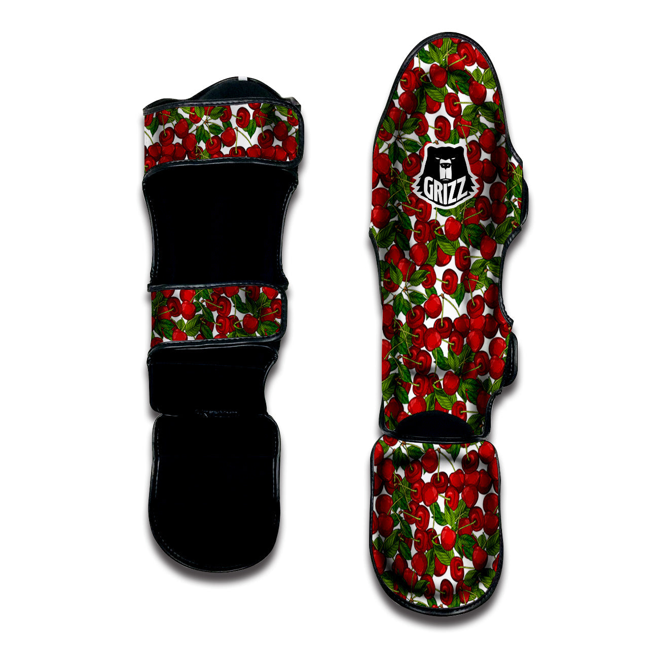 Fruit Cherry Print Pattern Muay Thai Shin Guards-grizzshop