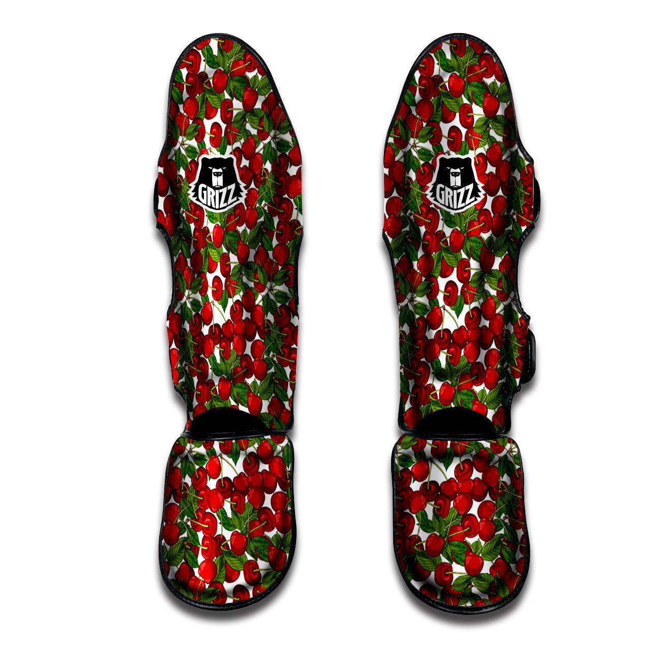 Fruit Cherry Print Pattern Muay Thai Shin Guards-grizzshop