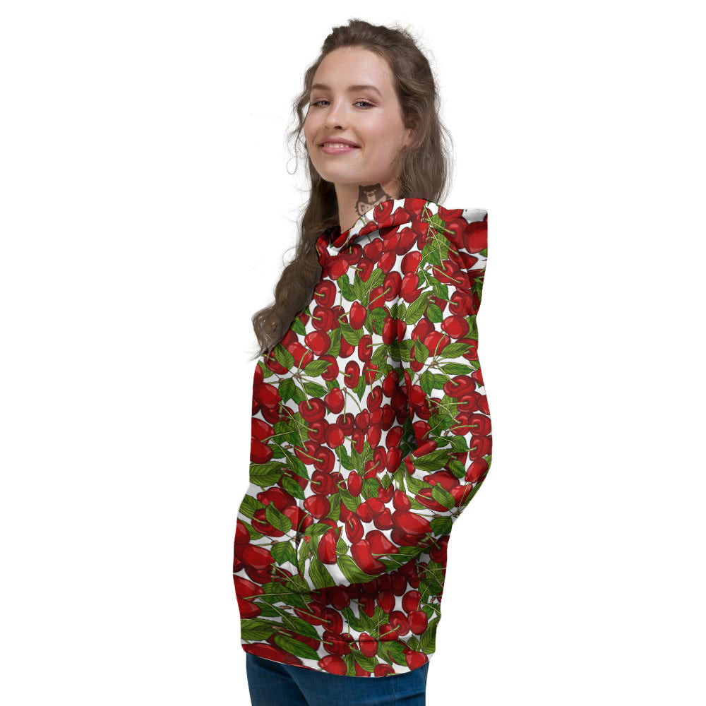 Fruit Cherry Print Pattern Women's Hoodie-grizzshop