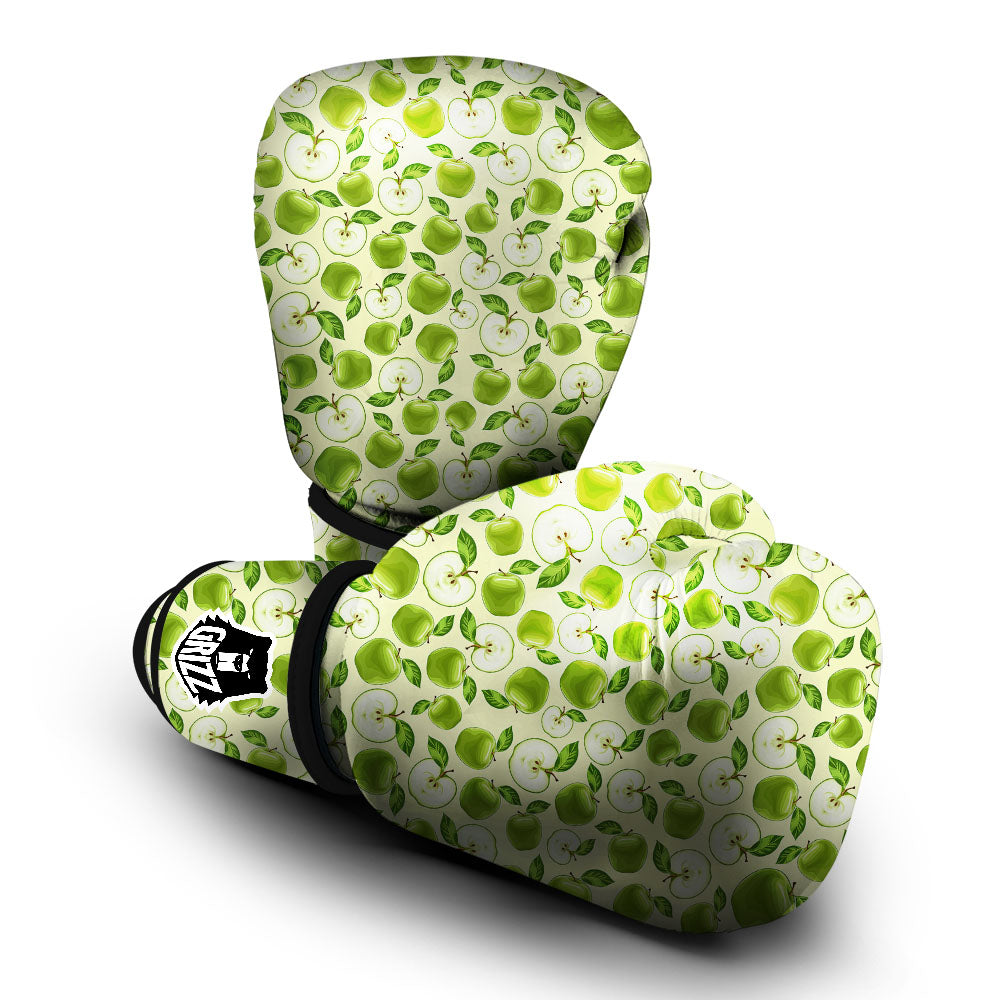 Fruit Green Apple Print Pattern Boxing Gloves-grizzshop