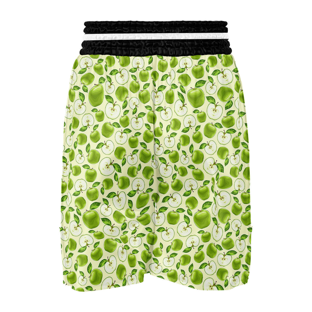 Fruit Green Apple Print Pattern Boxing Shorts-grizzshop