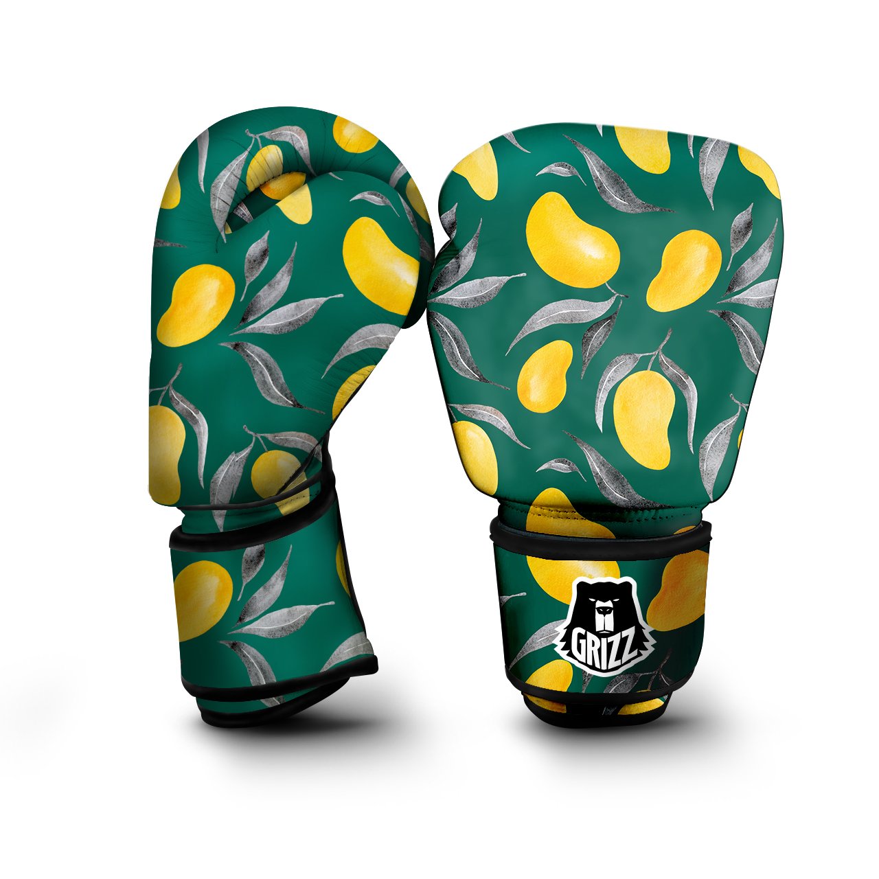 Fruit Mango Yellow Print Pattern Boxing Gloves-grizzshop