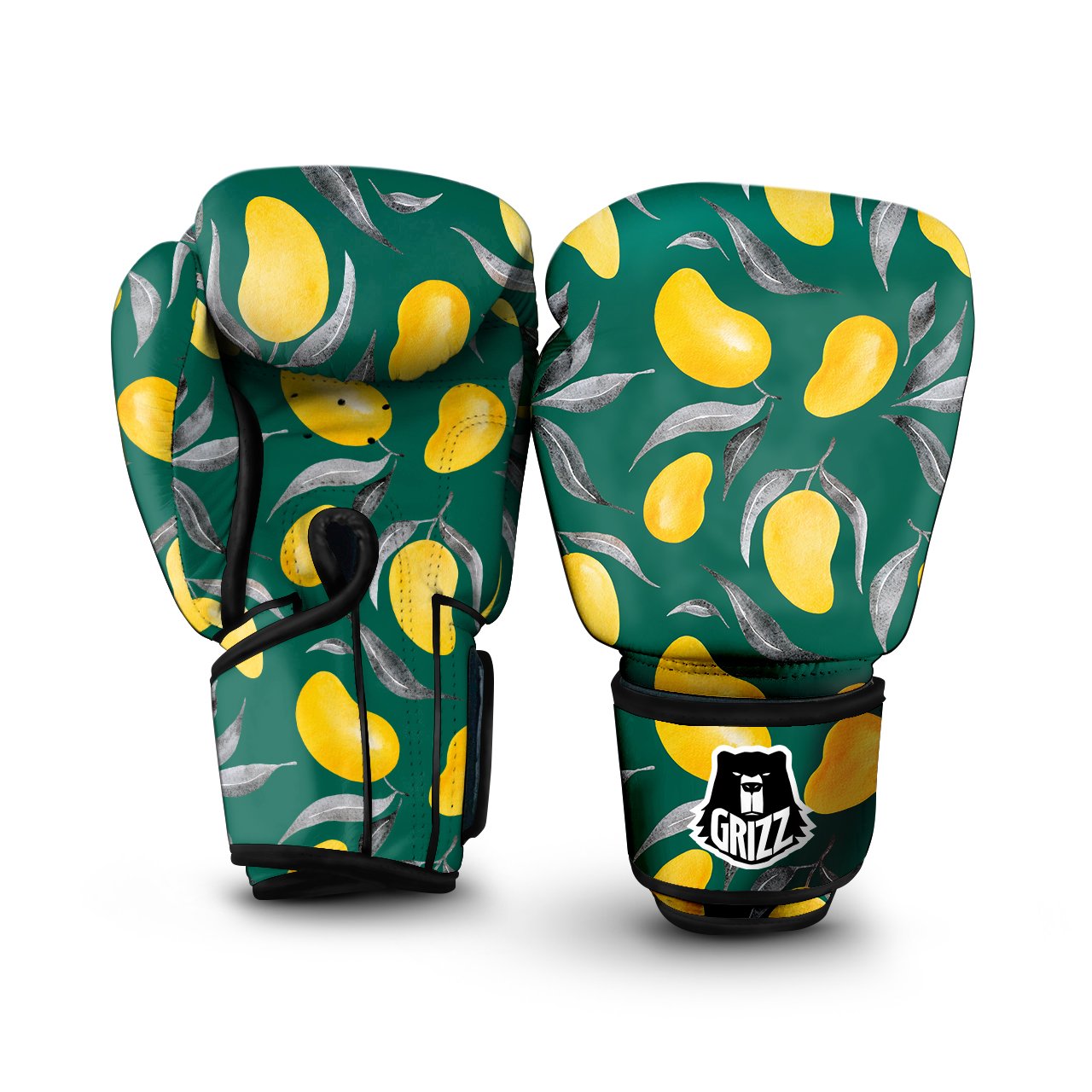 Fruit Mango Yellow Print Pattern Boxing Gloves-grizzshop