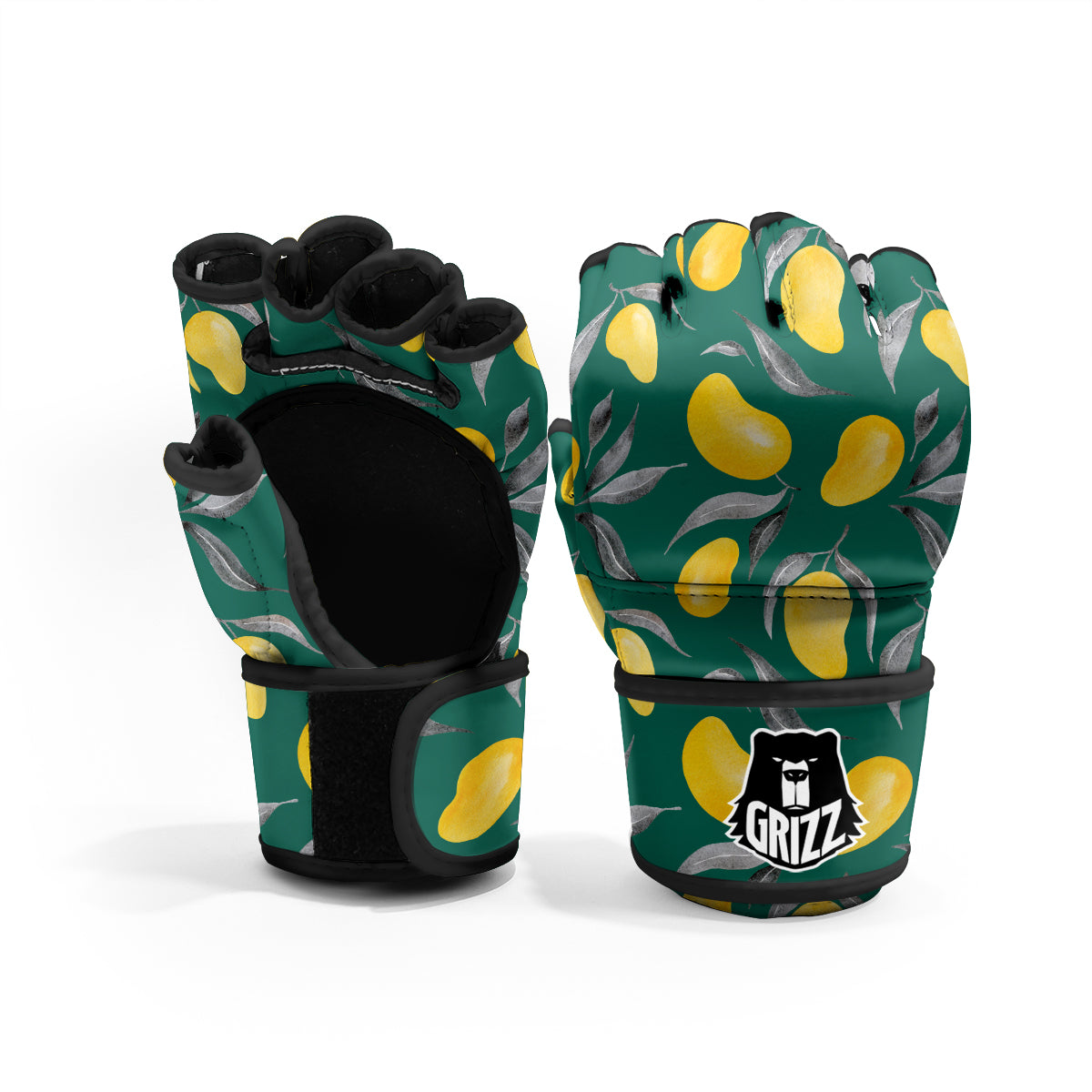 Fruit Mango Yellow Print Pattern MMA Gloves-grizzshop