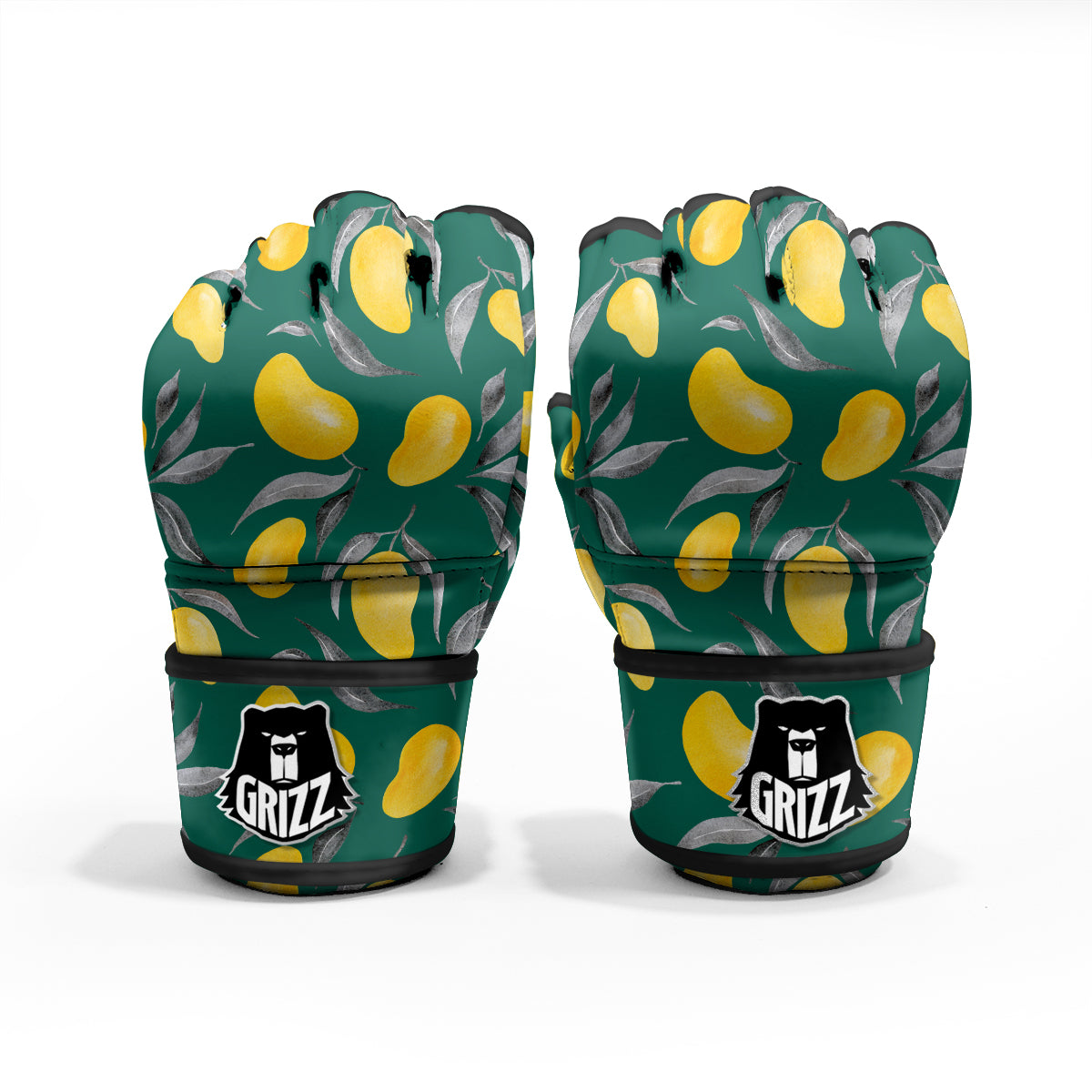 Fruit Mango Yellow Print Pattern MMA Gloves-grizzshop