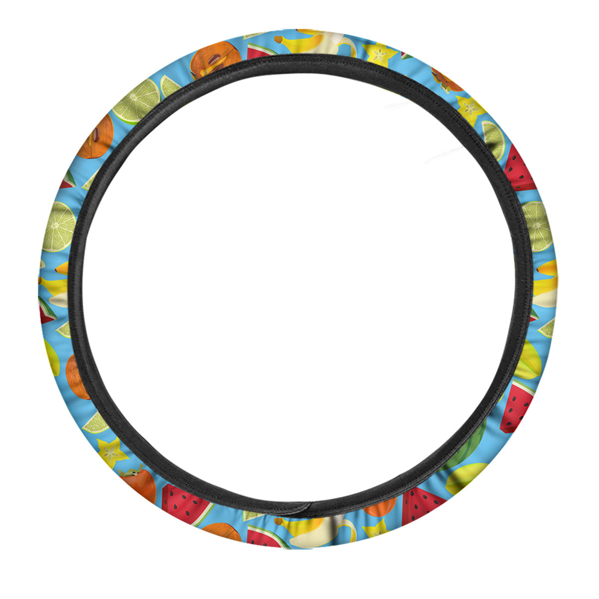 Fruits Depicting Print Pattern Car Steering Wheel Cover-grizzshop
