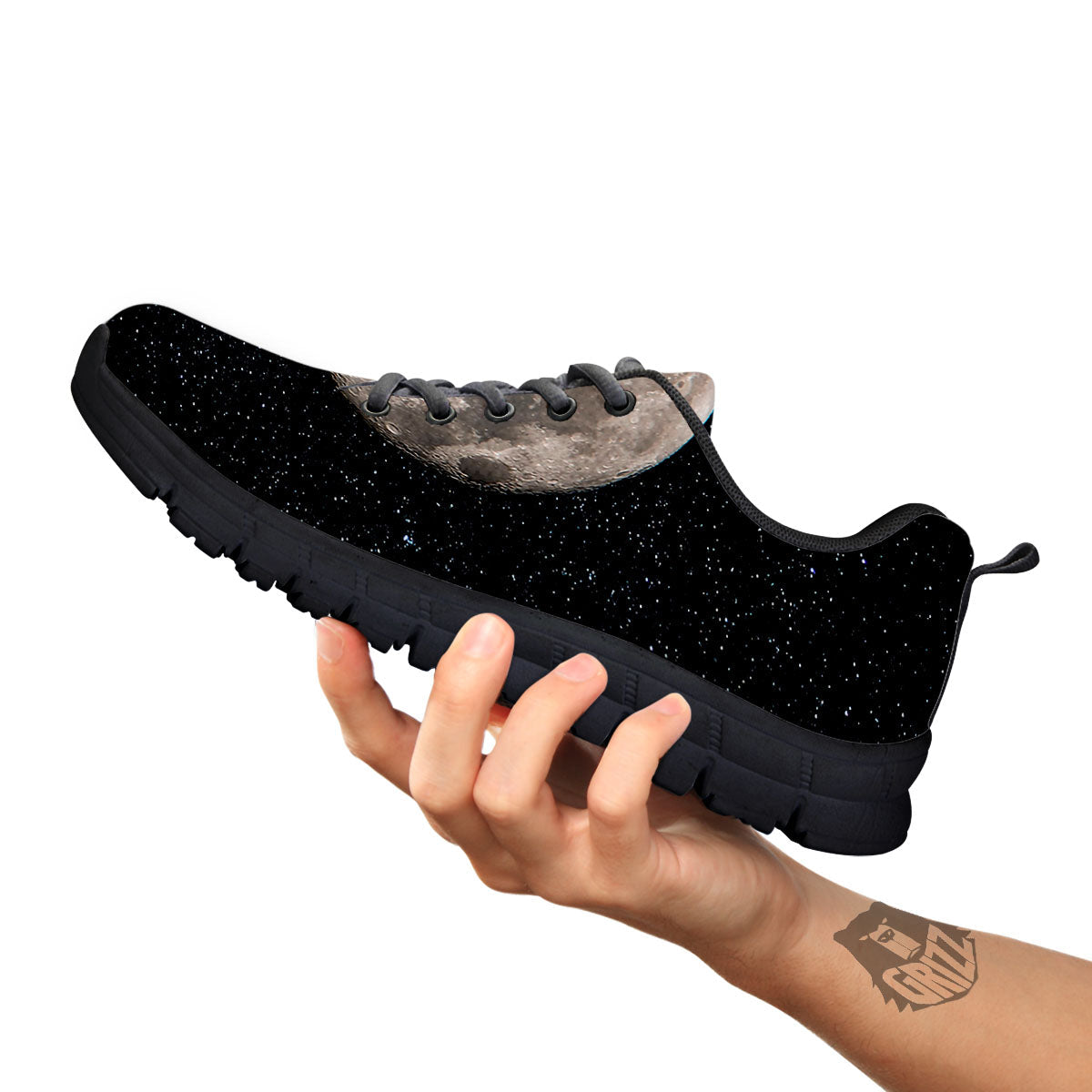 Full Moon Print Black Sneaker-grizzshop