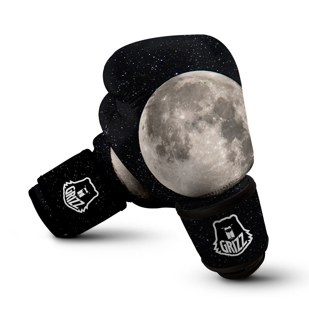 Full Moon Print Boxing Gloves-grizzshop