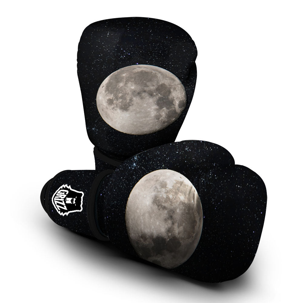 Full Moon Print Boxing Gloves-grizzshop