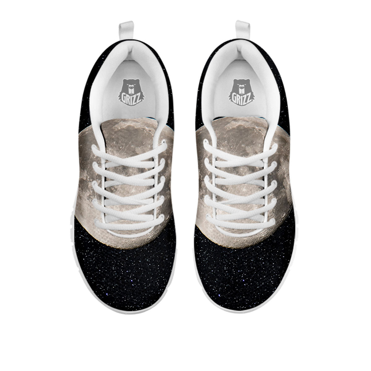 Full Moon Print White Sneaker-grizzshop