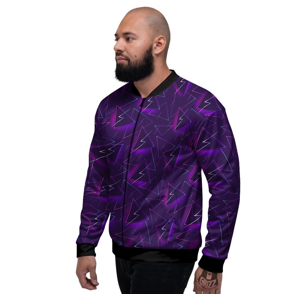 Funky Retro Print Pattern Men's Bomber Jacket-grizzshop