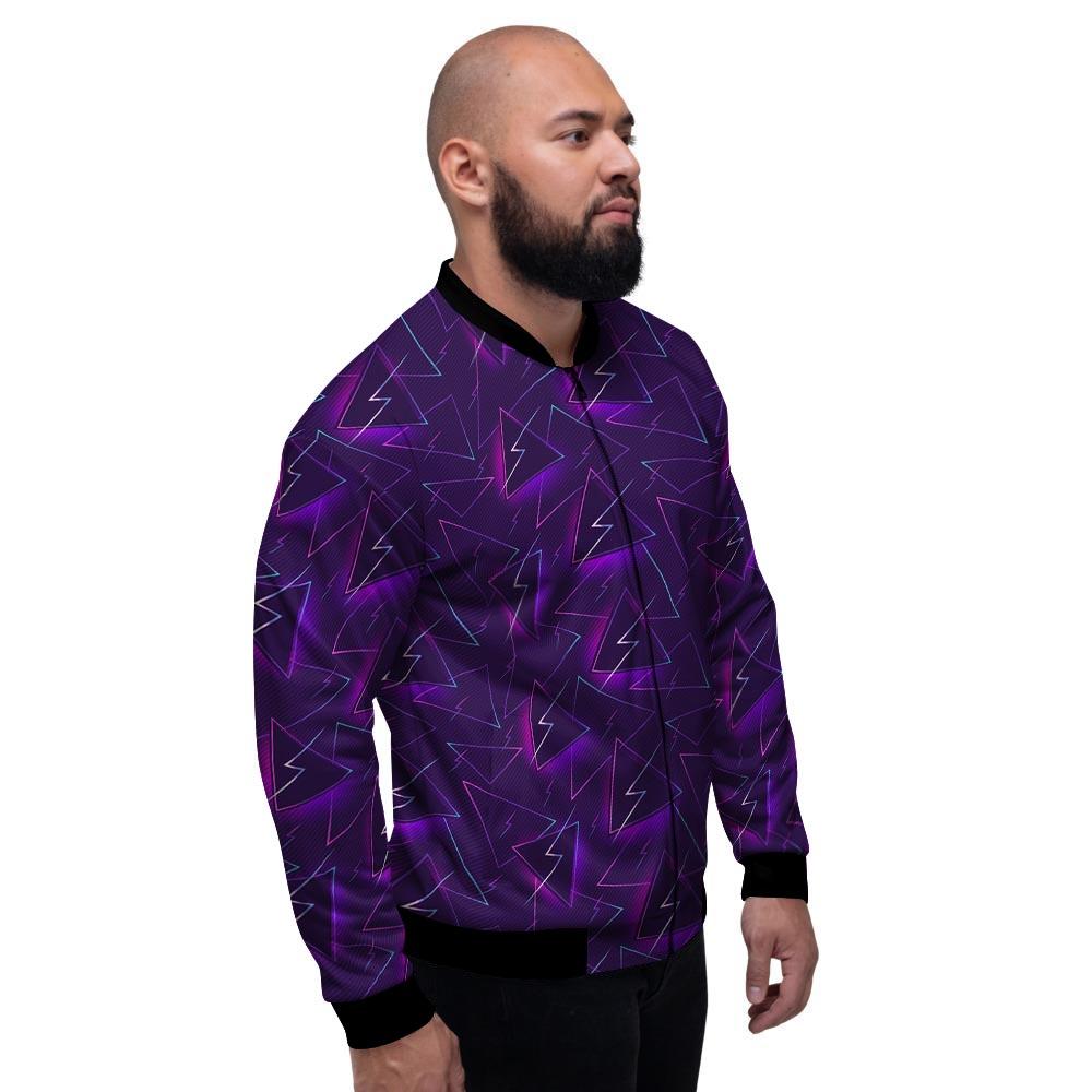 Funky Retro Print Pattern Men's Bomber Jacket-grizzshop