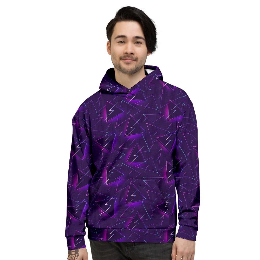 Funky Retro Print Pattern Men's Hoodie-grizzshop